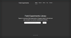 Desktop Screenshot of fieldexperiments.com