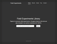 Tablet Screenshot of fieldexperiments.com